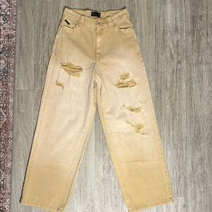 RtA women’s Relaxed Jeans in Tan